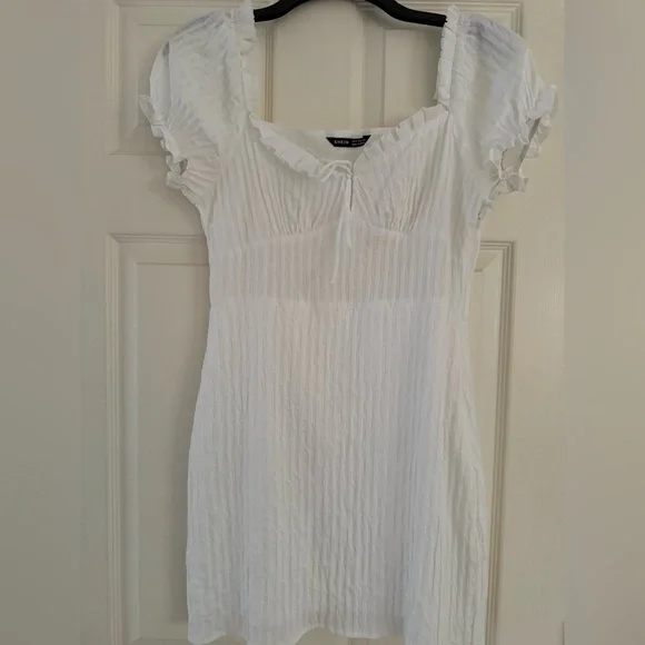 White Ruffled Dress - Picture 1 of 5